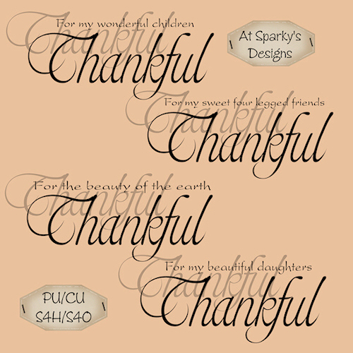 ASD Thankful Wordart Sample Blog