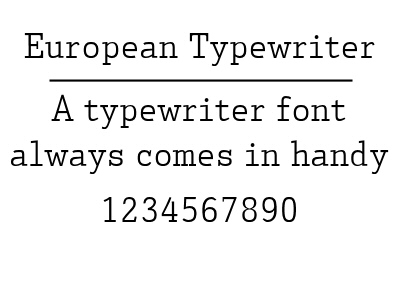 EuropeanTypewriter